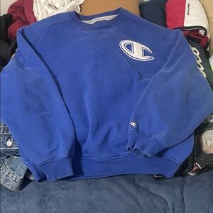 Champion Men's Bold Blue Crewneck Sweater